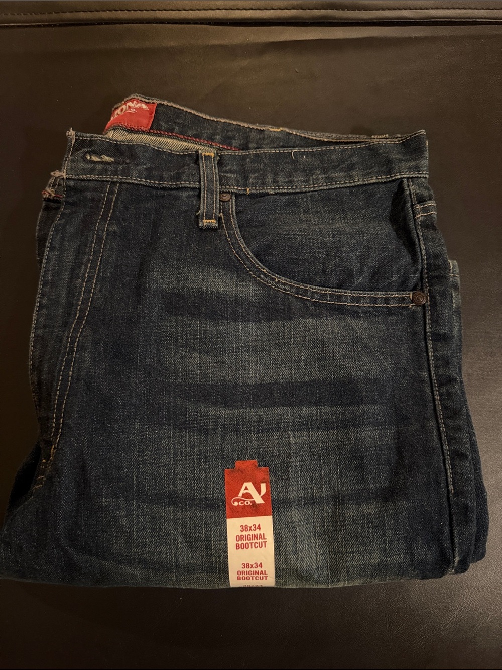 Arizona Jean Company Men's Bootcut Jeans - Dark Blue